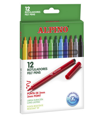 ALPINO Classic markeriai 12 spalvų