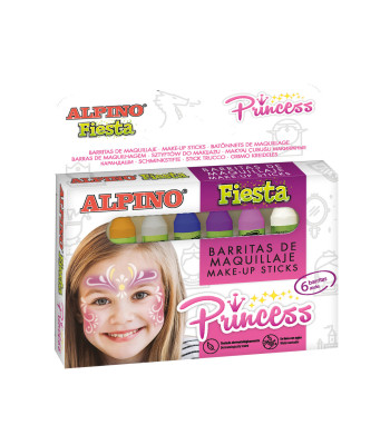 ALPINO Princess pieštukai veidui piešti 6 spalvų