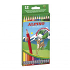 ALPINO Pieštukinės su trintuku 12 spalvų