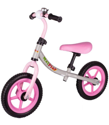Vaikiškas krosinis dviratis pilkos ir rožinės spalvos