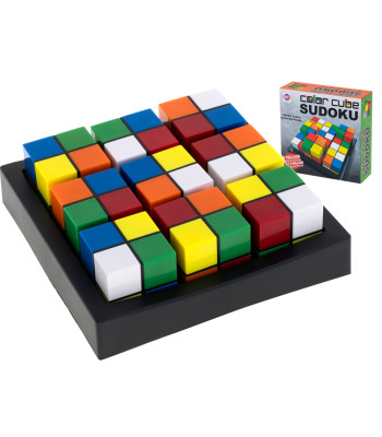 Logikos žaidimas spalvotos kubeliai sudoku