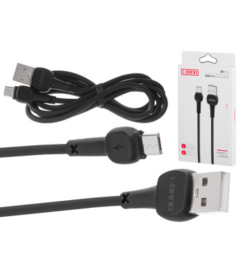 L - BRNO greito įkrovimo micro USB kabelis, baltas