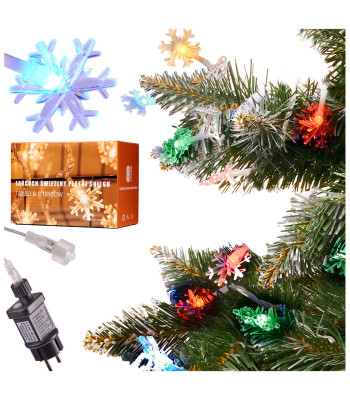 LED Lemputės Snaigės Formos 10M 100LED Multispalvės