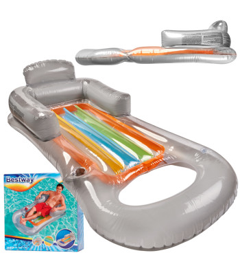 BESTWAY 43028 Pripučiamas čiužinys su atlošu pilkas