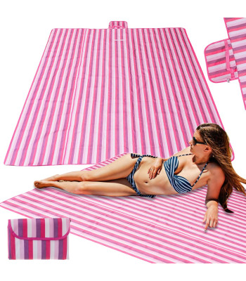 Paplūdimio kilimas-pikniko pledas 200x200 cm rožinis