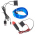 LED apšvietimo juosta automobiliui su USB jungtimi, 12V, 3 metrų ilgio, mėlyna