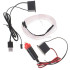 LED aplinkos apšvietimas automobiliui USB 12V juosta 3m balta