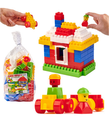 DIPLO Konstrukciniai Blokeliai Vaikams, Plastikiniai, 89 vnt.