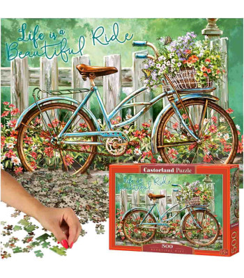 Castorland Puzzle 500 dalių - Graži kelionė dviračiu