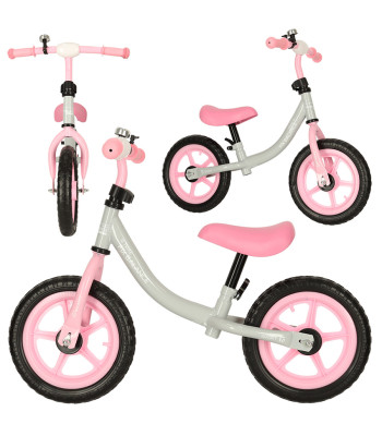 Lengvas vaikiškas balansinis dviratukas, Trike Fix Balance, pilkas