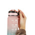 Vandens butelis bidonas 1l rožinės ir mėlynos spalvos