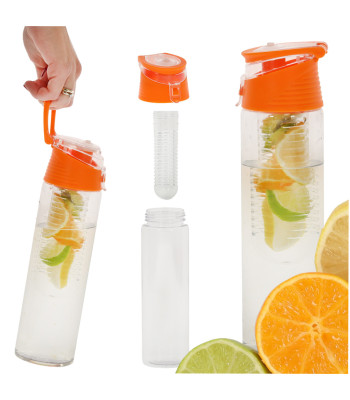 Vandens buteliukas su vaisių įdėklu 800 ml apelsinų