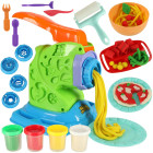 Makaronų mašina plastikinė masė vaikams su priedais kūrybinis rinkinys