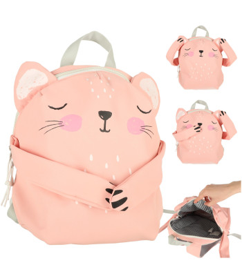 Vaikų darželio mokyklinė kuprinė kitty pink