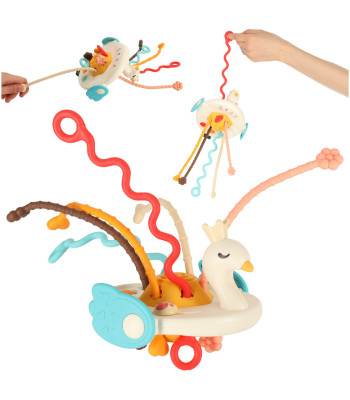 Montessori sensorinis kramtukas kūdikiams gulbė