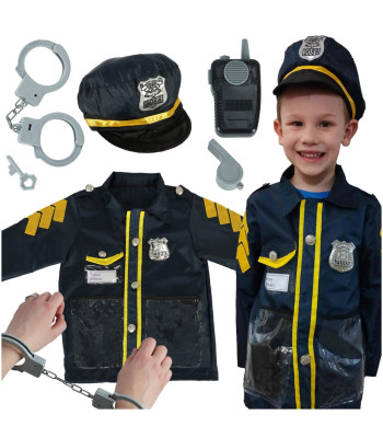Karnavalinis policininko kostiumas 3-8 metų vaikams