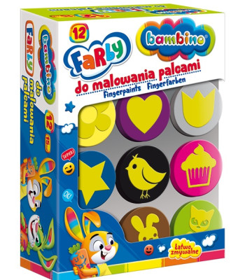 Bambino Pirštų Dažai, 12 Spalvų