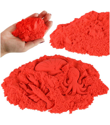 Kinetinis smėlis 1kg maišelyje, raudonas