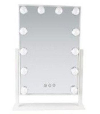 Kosmetinis veidrodėlis su LED lempomis ir USB jungtimi