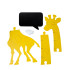 Medinės žirafos augimo matmuo 125 cm geltonos spalvos + kreidos lenta 32 x 44 cm