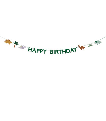 Baneris Happy Birthday Dino, 3 m, mix