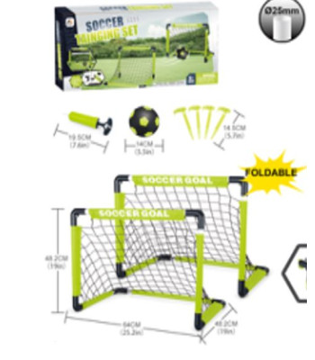 Futbolo Vartai Rinkinys X2 (Kamuolys, Pompa)