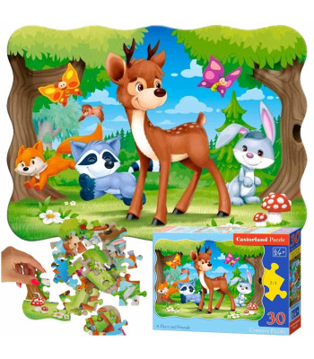 Castorland dėlionė 30 dalių - Elnias ir draugai