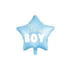 Folinis balionas žvaigždė „It's a boy“ 48 cm, šviesiai mėlynas