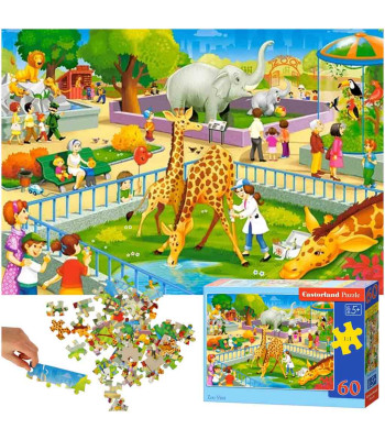 CASTORLAND PUZZLE 60 DETALIŲ - APSILANKYMAS ZOO