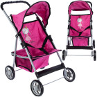 Lėlių vežimėlis su stogeliu Little Princess Rose