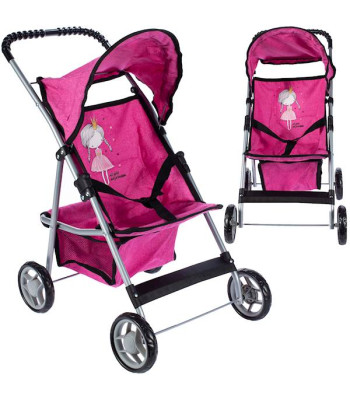 Lėlių vežimėlis su stogeliu Little Princess Rose