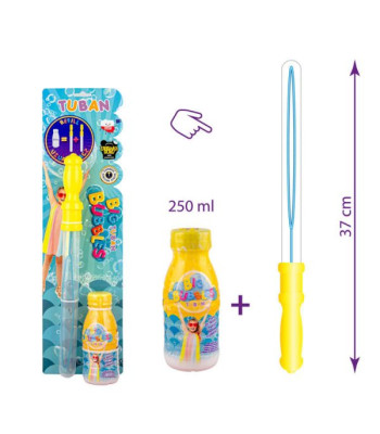 Muilo burbulų kardas ir skystis 250 ml (dvigubas papildymas) - rinkinys