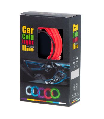 Ambientinė LED apšvietimo juosta automobiliui USB 12V 3m raudona