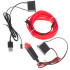 Ambientinė LED apšvietimo juosta automobiliui USB 12V 3m raudona