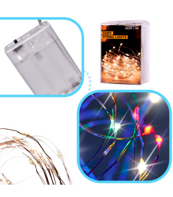 LED Dekoratyvinės Lemputės 5M 50 LED Multikolor