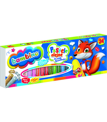 Pastelės olejines BAMBINO, 24 spalvos