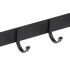 Kabykla drabužiams ant durų 32cm su 5 kabliukais, juoda