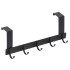 Kabykla drabužiams ant durų 32cm su 5 kabliukais, juoda