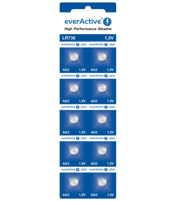 Baterijos EverActive LR736 LR41 AG3 - 10 vnt.