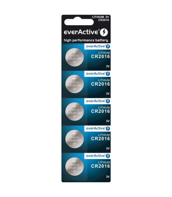 Ličio Baterijos EverActive CR2016 - 5 vnt.