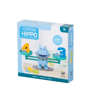 Edukacinės svarstyklės su hipopotamu - mini