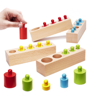 Montessori mediniai cilindrai