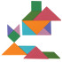Magnetinė dėlionė Tangram