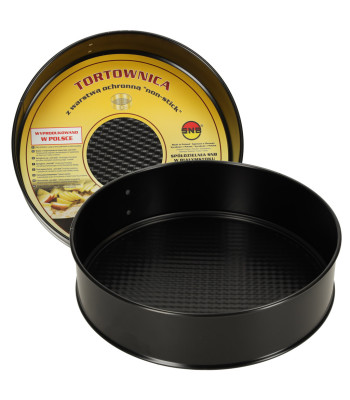 Tortinė 240 mm skersmens su vienu faktūriniu dugnu "Non-Stick" juoda