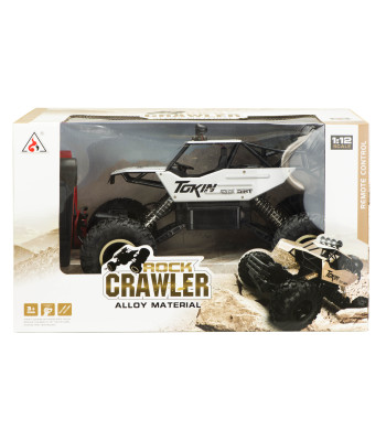 Nuotoliniu būdu valdomas RC automobilis Rock Crawler Metalinis 4WD 1:12 Sidabrinis