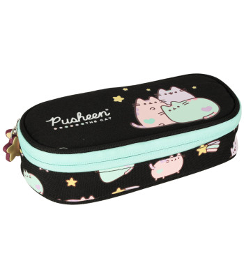Mokyklinis kietas penalas su Pusheen katinu