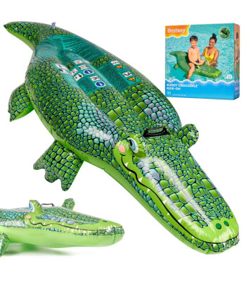 BESTWAY 41477 Pripučiamas Krokodilo Formos Čiužinys Plaukiojimui 3+ 45KG