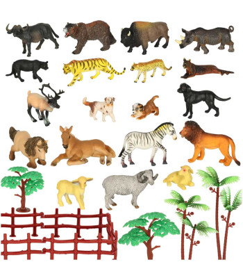 Žaislinių figūrėlių rinkinys - Zoo gyvūnai