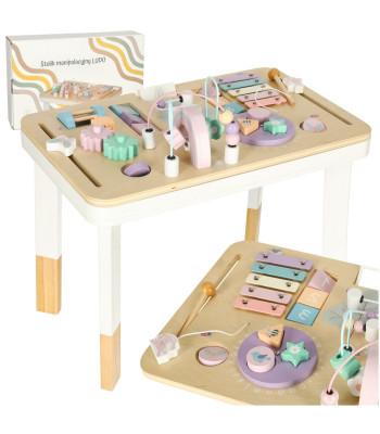 Montessori manipuliacinis staliukas pastelinės spalvos Lulilo Ludo