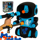 Žaidimas su robotu ir šaudymu į taikinius